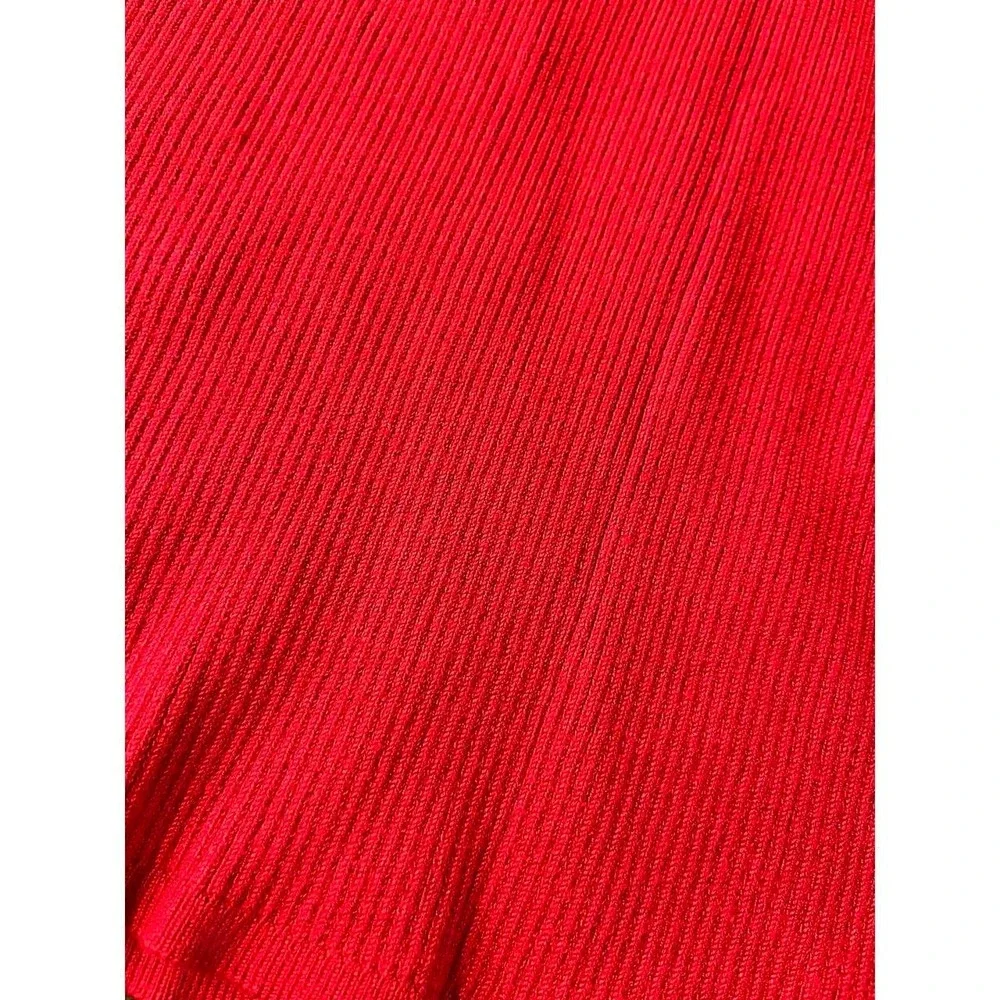 Time and Tru Women's Red Ribbed Turtleneck Sweater‎ XXL